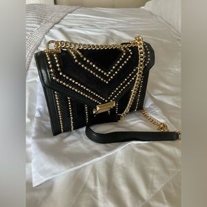 Michael Kors large So-ho leather shoulder handbag. Black with Gold tone Hardware